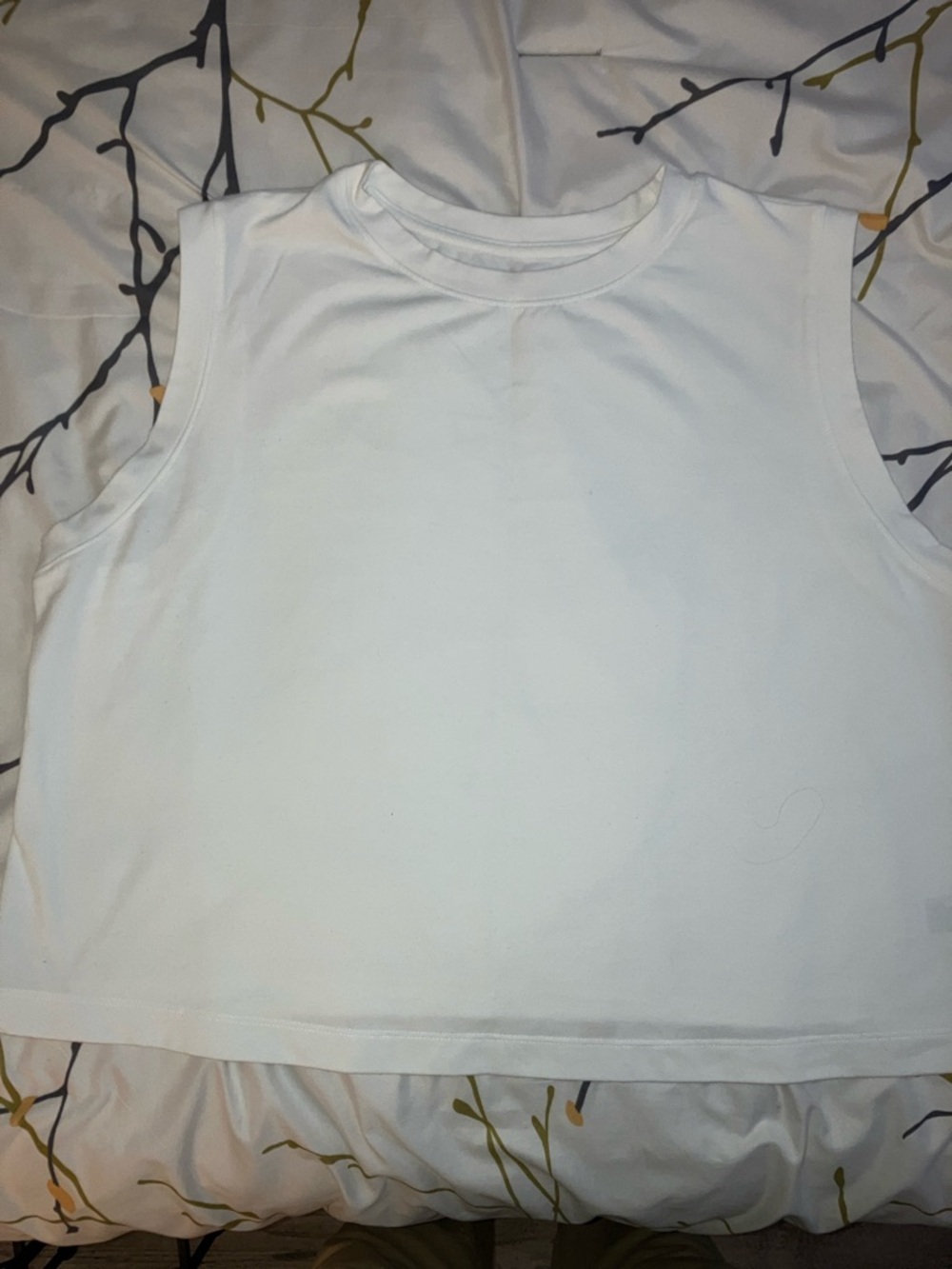 a new day White Cropped Tank Top - Sleeveless